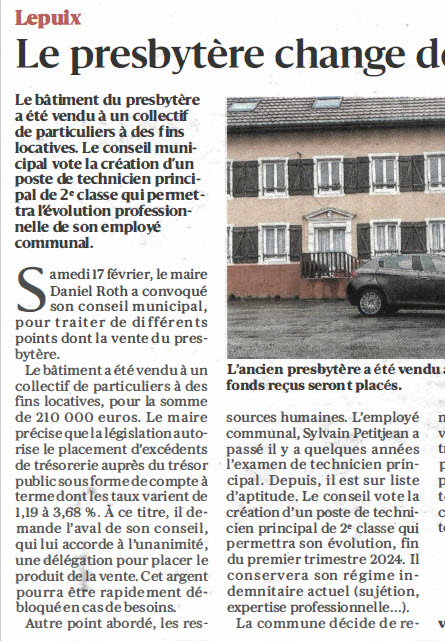 travaux 2024